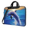 3 In 1 Laptop Bag 14 inch Computer Briefcase for Men Women, Elegant dolphin Laptop Shoulder Bag Office Work Bags view 1