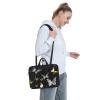 LHBWCVN 3 In 1 Laptop Bag 13 inch Computer Briefcase for Men Women, Gold White Butterflies Black Laptop Shoulder Bag Office Work Bags view 3