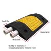 2 Channel Speed Bump, Driveway Hose Protector, Rubber and Plastics, 44000 lbs Capacity, Outdoor Cord Protector, with 4 Bolts(50x35x7cm/19.7x14x2.7in) view 2
