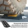 2 Channel Speed Bump, Driveway Hose Protector, Rubber and Plastics, 44000 lbs Capacity, Outdoor Cord Protector, with 4 Bolts(50x35x7cm/19.7x14x2.7in) view 4