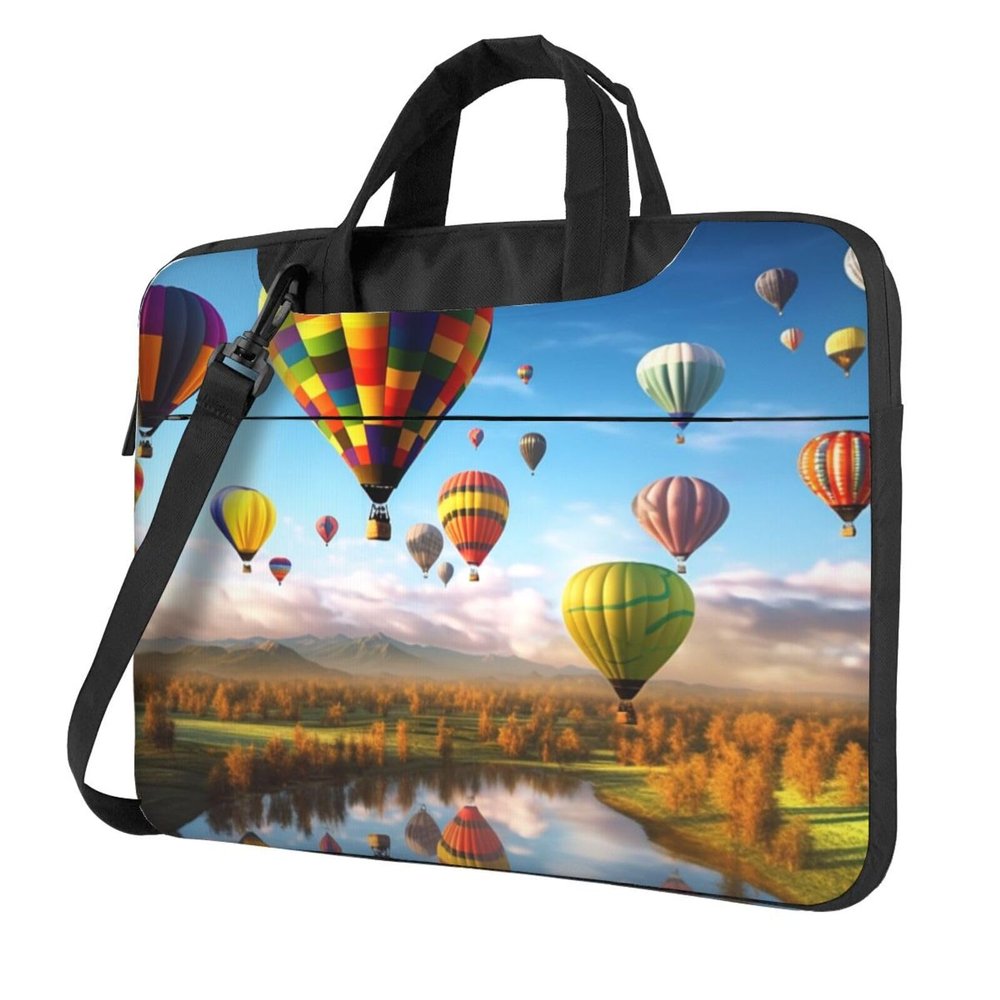 3 In 1 Laptop Bag 15.6 inch Computer Briefcase for Men Women, Hot Air Balloons Laptop Shoulder Bag Office Work Bags