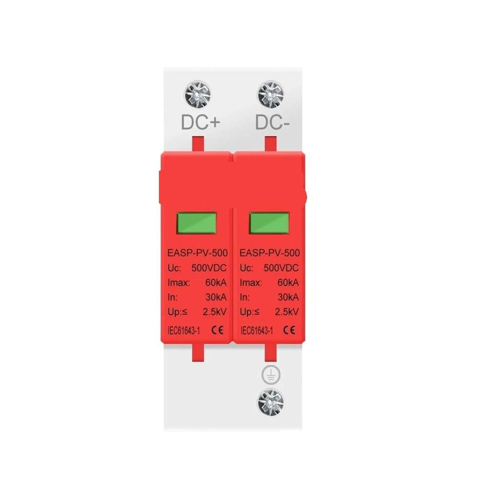 Applicable to 2P SPD DC 500V 800V 1000V 20~40KA Lightning Surge Protection Protector Device Arrester Low Voltage House 2 Poles PV Photovoltaic(20-40KA,DC 500V)