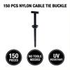 100 PCS Universal Automotive Nylon Cable Tie Buckle Fastener Kit - Heavy-Duty, UV Resistant, Self-Locking for DIY Car Repair & Homeowner Projects view 2