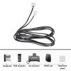 BELLIFFY 10pcs 4-core Landline Cable 2 Meters Telephone Cord Flat Telephone Wire for Home and Office Landline Accessories Connecting Cable view 3