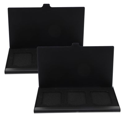 Alipis 2pcs Memory Card Holder Case Portable Storage Box for Secure Cards Shockproof Waterproof Black for Camera Photography
