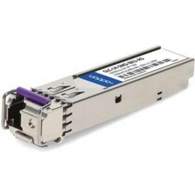 Compatible SFP Transceiver, 1000Base-BX, 1310nm TX/1490nm RX, 10km, Single-Mode Fiber, Simplex LC Connector, TAA Compliant