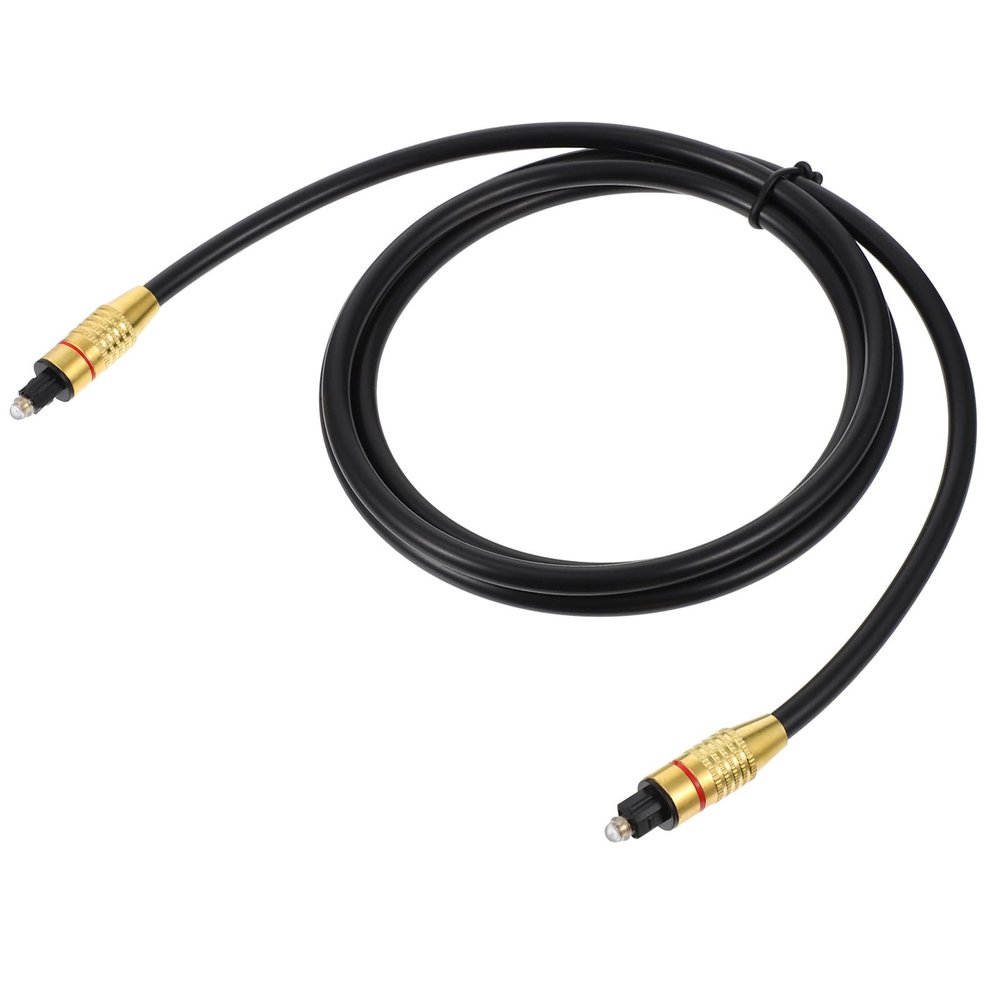 BESPORTBLE Digital Optical Audio Cable 1.5m Black Fiber Male to Male Cord with Gold-Plated Connectors for Tv Soundbar Home Theater Spdif Audio Equipment
