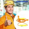ASHATA Bluetooth Earplug Headphones, Neckband Wireless Earbuds Earplug, IPX5 Water Proof 200mAh Rechargeable, for Construction Site Workshop (Yellow) view 2
