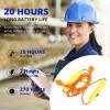 ASHATA Bluetooth Earplug Headphones, Neckband Wireless Earbuds Earplug, IPX5 Water Proof 200mAh Rechargeable, for Construction Site Workshop (Yellow) view 3