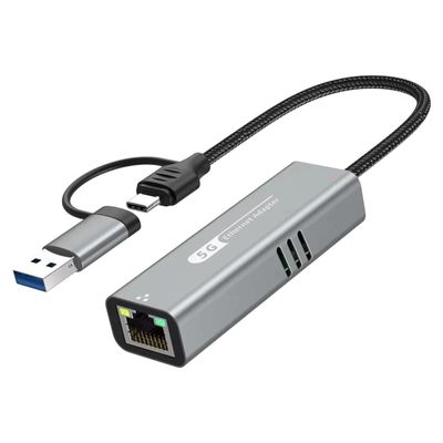 5Gbps USpB 3.2 Type C Ethernet Adaptier RJ45 Network Card for Winndows 11 PC/Laptop USpB-C RTL8157 Converter LAN Internet Cable New 2026 High for Reliable Electronic Component