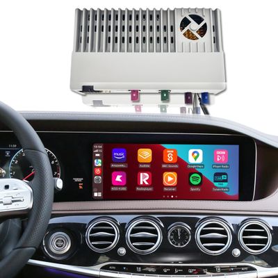 3 in 1 CarPlay Adapter for Mercedes W222 V222 X222 VV222 S-Class NTG5.5,12.3 Inch Touch pad Android Auto Full Screen Android Apps Netflix Spotify TikTok Games Movies Music Navigation (256GB)