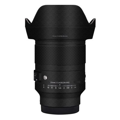 20 1.4 Camera Lens Sticker for Sigma 20mm F1.4 DG DN fit for Sony Mount Coat Wraps Film Protector Vinyl Decal Skin(Armor Fiber Black)