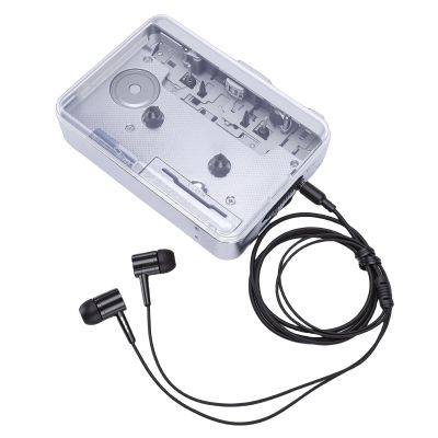 Dpofirs Cassette Tape Player, USB Cassette to MP3 Converter with Headphone Jack, Support Dual Power, Versatile Stereo Tape Player Records for Music Enthusiasts