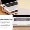 Alipis Laptop Elevated Rack Cooling Stand with Storage Holder for Home Office Use, Small White Laptop Support Rack Compatible with Desktop Computers view 4