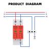 1pc 2P Surge Protector Low Voltage AC Distribution Household Protection Device Arrester Module LBO 20KA 40KA(385V,20-40KA) view 4