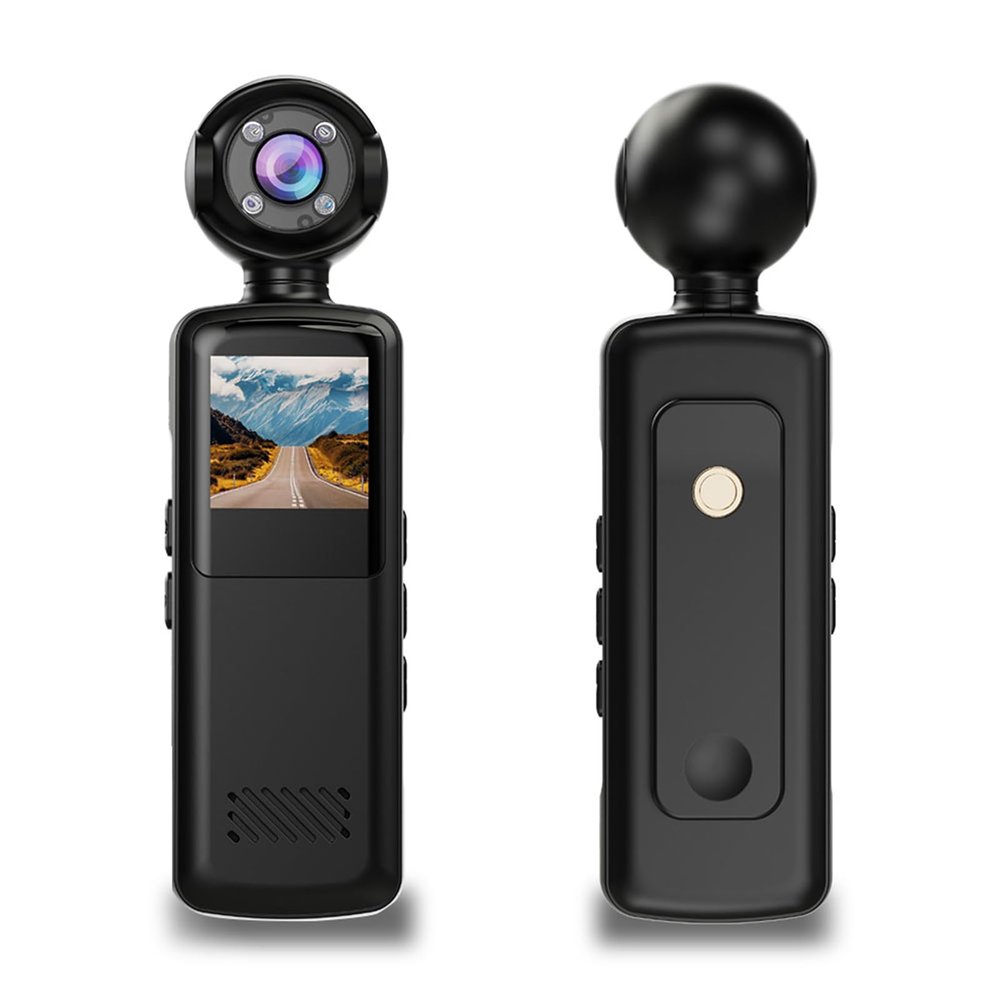 Tangxi 1080P Body Cameras with 180 Rotating Lens, Mini Video & Audio Pocket Cam with Audio and Video Recording, Night Vision, Motion Detection, Loop Recording