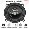 5 CORE 5 Inch 2 Way Coaxial Car Door Speakers 350W Pair with Tweeter 5.2 Oz Magnet 1" Voice Coil Component Driver  CS 05 2W WoG view 4