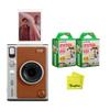 Fujifilm Instax Mini EVO Instant Camera - Brown (Camera w/Extra Film 2-Pack) view 1