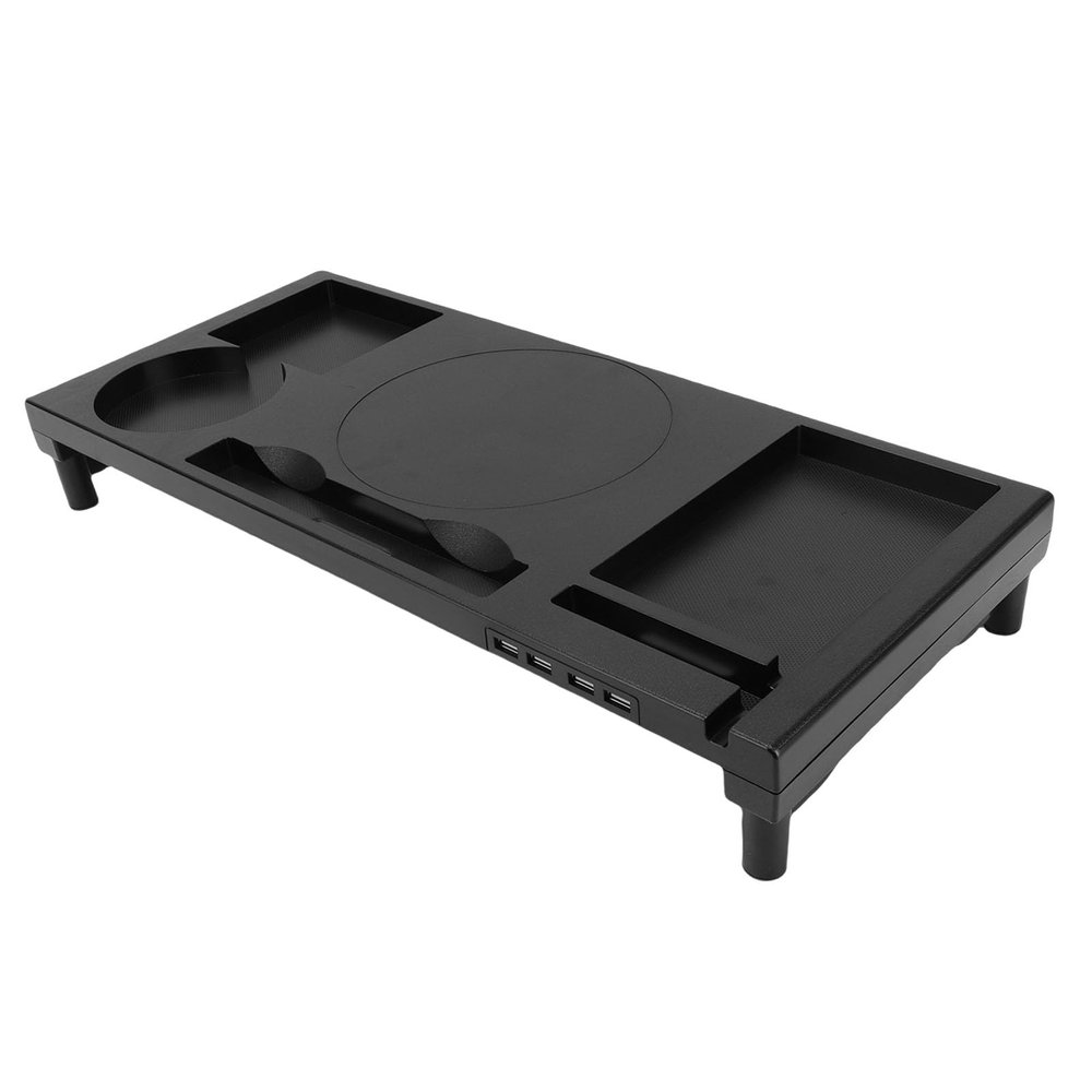 Aramox Monitor Stand Riser, Computer Stand 4 Port USB Phone Cup Office Supplies Holder Desk Organizer for Office Work Home