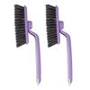 BELLIFFY 2pcs Rotating Hard Bristle Cleaning Brush for Small Spaces and Window Tracks, 2-in-1 Groove Gap Scrub Brush for Bathroom Tiles and Household Crevice Cleaning Random Color view 1
