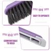CATIEBYE 2pcs Rotating Crevice Cleaning Brush Hard Bristles, Long Handle Window Track and Floor Scrubber for Bathroom Tiles and Gap Cleaning Tools Random Color view 2