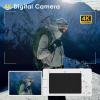 4K Digital Camera for Photography 64MP Vlogging Camera for YouTube Video 2.8'' 270 Flip Screen Travel Cameras 16X Zoom Cameras with 32GB Card, 2 Batteries view 3