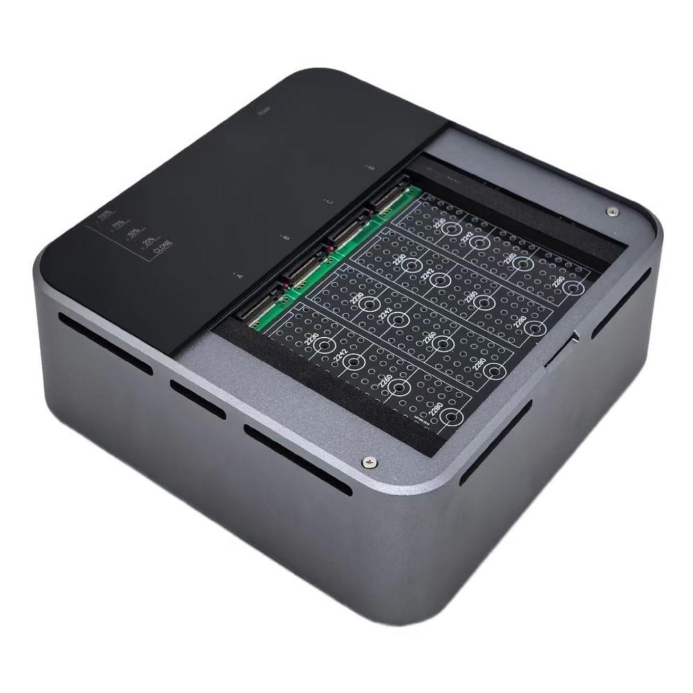 4 Bays USB4.0 (USB-C) 40G Portable NVMe (M Key, B+M Key) / PCIe SSD (2280, 2260, 2242, 2230) Ultra Fast External SSD Docking Station Duplicator Cloner (Docking Only)