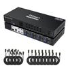 TESmart USB 3.0 HDMI KVM Switch 3 Monitors 4 Computers 4K@60Hz, Headset, Audio&Microphone, EDID emulators, Hotkey Switch, Wired Network, Rack-Ears, 4 Port Triple Monitor KVM Switch with All Cables view 1
