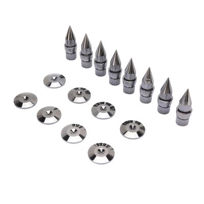 BONKZEBU 8Pcs Speaker Spike Pad Set Copper, Height Adjustable Turntable Speaker Shock Absorption Feet Set for Amplifiers Subwoofers Instruments, Musical Instrument Shock Absorber