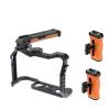 Compatible for Canon EOS R6 & R5 Series Cameras, Camera Cage Kit with Wooden Handle & ARRI Screw(R6II Cage Kit3) view 2