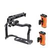 Compatible for Canon EOS R6 & R5 Series Cameras, Camera Cage Kit with Wooden Handle & ARRI Screw(R6II Cage Kit3) view 3