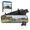 10'' Rear View Mirror Camera for Lucid Gravity Grand Touring, Dash Cam Front and Rear for Car, 170 Wide Angle, 24H Parking Mode, Full Touch Screen Loop Recording, B 2K+1080P+WiFi view 1