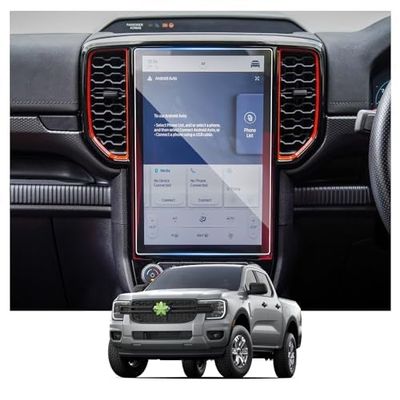 lopmou Car Navigation Screen Protector for Ford Ranger Wildtrak X Tremor 2023 2024 12",Anti-Scratch GPS Navigation Center Touch Display Tempered Glass Screen Protector