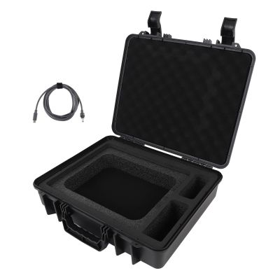 BONKZEBU WaterResistant Hard Case for Mini Dish Kickstand Pipe Adapter Power Supply Cables Ethernet Cables Foam Interior with 9.8ft USB C to DC Power Cord