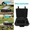 BONKZEBU WaterResistant Hard Case for Mini Dish Kickstand Pipe Adapter Power Supply Cables Ethernet Cables Foam Interior with 9.8ft USB C to DC Power Cord view 4