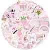 50 Pcs Cartoon Pink Gentle Aesthetic Stickers for Decorating Guitar Notebook Luggage DIY Waterproof Girls Sticker Pack view 2