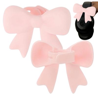 1 Pair Bows Decor Headphone Accessories, 3D Cute Bow Decoration for Headphones, Silicone Headphone Clip Decor for Women Girls Gamers