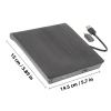 DOITOOL External USB 3.0 Slot-in CD DVD Rw Optical Drive Burner Recorder for Laptop and Desktop, 12.7mm Black Drive Compatible with Windows and Other Operating Systems view 2