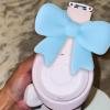1 Pair Blue Bows Decor Headphone Accessories, 3D Cute Bow Decoration for Headphones, Silicone Headphone Clip Decor for Women Girls Gamers view 2
