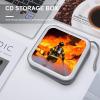 RLDOBOFE Firefighter Fireman Flame CD Case Holder Hard Plastic DVD Disc Storage Case Holder DVDs Wallet Holders with Zipper Disc Cases Storage Binder CD/DVD Case Wallet for Car Home Office Travel view 4