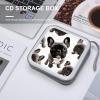 RLDOBOFE French Bulldog2_77999575 CD Case Holder Hard Plastic DVD Disc Storage Case Holder DVDs Wallet Holders with Zipper Disc Cases Storage Binder CD/DVD Case Wallet for Car Home Office Travel view 4