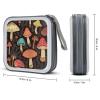 RLDOBOFE Mushroom1 CD Case Holder Hard Plastic DVD Disc Storage Case Holder DVDs Wallet Holders with Zipper Disc Cases Storage Binder CD/DVD Case Wallet for Car Home Office Travel view 2