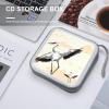 RLDOBOFE Japanese Crane1 CD Case Holder Hard Plastic DVD Disc Storage Case Holder DVDs Wallet Holders with Zipper Disc Cases Storage Binder CD/DVD Case Wallet for Car Home Office Travel view 4