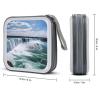 RLDOBOFE Niagara Falls CD Case Holder Hard Plastic DVD Disc Storage Case Holder DVDs Wallet Holders with Zipper Disc Cases Storage Binder CD/DVD Case Wallet for Car Home Office Travel view 2