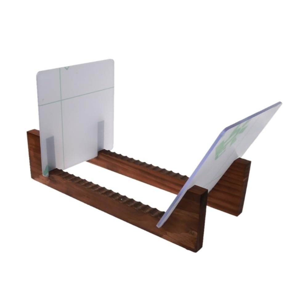 AHUCPLKN Cd Rack Record Storage Holder, Portable Stand, Stacks up to 50 Albums