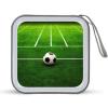 Green Grass Field Soccer Playground The Ball CD Case Holder Hard Plastic DVD Disc Storage Case Holder DVDs Wallet Holders with Zipper Disc Cases Storage Binder CD/DVD Case Wallet for Car Home Office T view 1