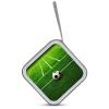 Green Grass Field Soccer Playground The Ball CD Case Holder Hard Plastic DVD Disc Storage Case Holder DVDs Wallet Holders with Zipper Disc Cases Storage Binder CD/DVD Case Wallet for Car Home Office T view 3