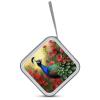 RLDOBOFE Peacock Flowers CD Case Holder Hard Plastic DVD Disc Storage Case Holder DVDs Wallet Holders with Zipper Disc Cases Storage Binder CD/DVD Case Wallet for Car Home Office Travel view 3