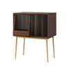 AHUCPLKN Cd Rack Record storage rack cabinet metal movable sliding door view 1