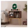 AHUCPLKN Cd Rack Record storage rack cabinet metal movable sliding door view 3